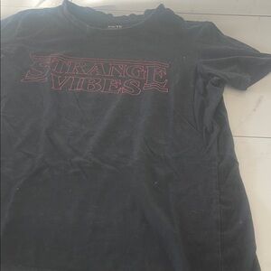 Strange Vibes Graphic Tee - Black